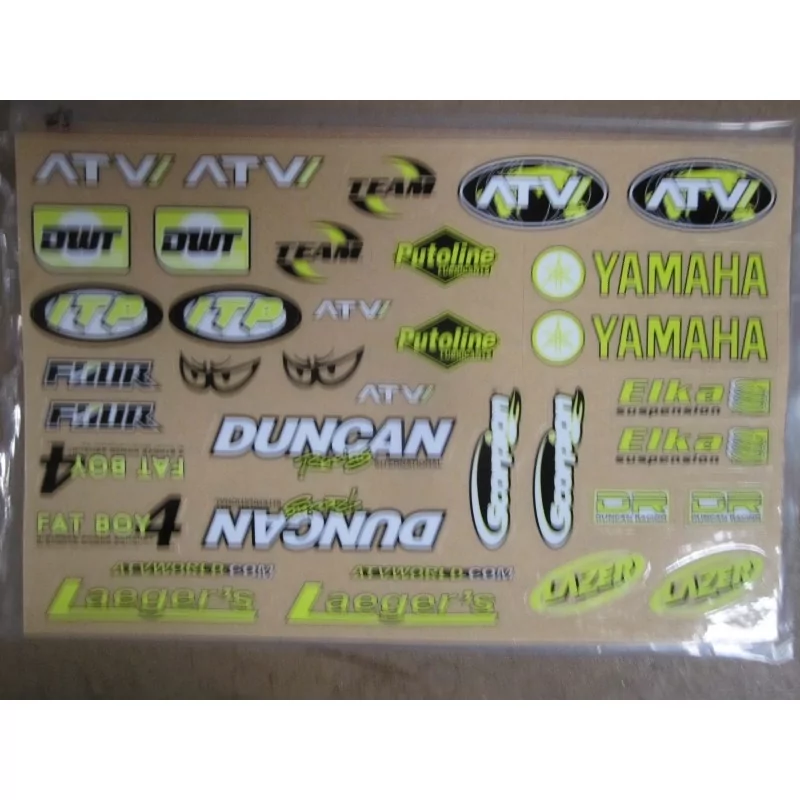 Plaques d'autocollants jaune fluo Plaques d'autocollants jaune fluo