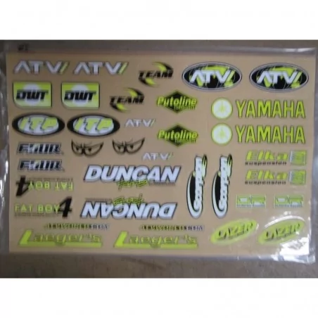 Plaques d'autocollants jaune fluo