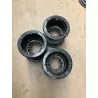 lot de 3 jantes noires sans frettes (écrous conique)