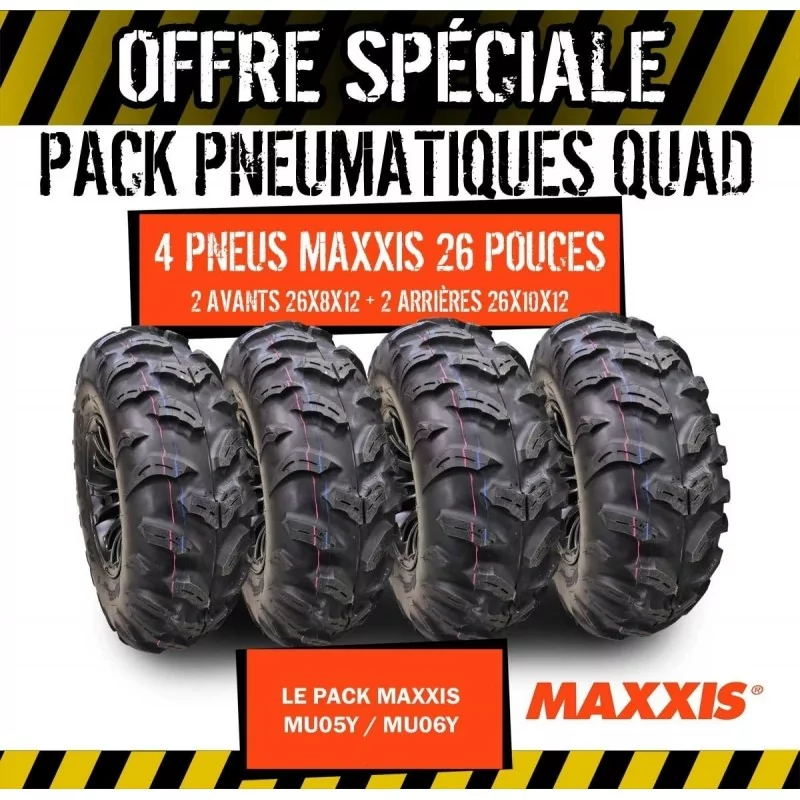 PACK 4 PNEUS NEUF MAXXIS 26" MU05Y/MU06Y PACK 4 PNEUS NEUF MAXXIS 26" MU05Y/MU06Y