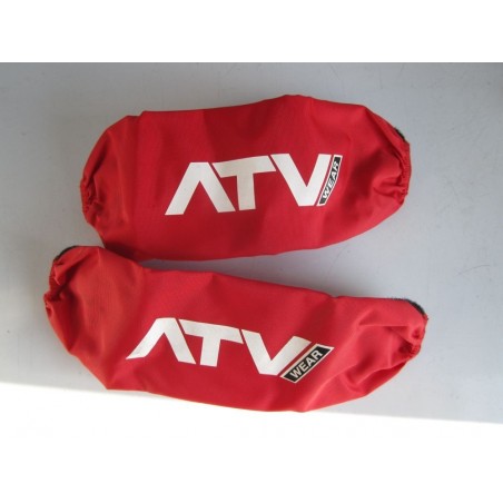 Housses d'amortisseurs ATV WEAR rouge amortisseurs arriere honda 450 20x25 cm