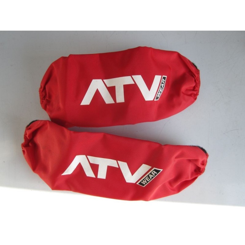 Housses d'amortisseurs ATV WEAR rouge amortisseur arriere de honda trx400 20x20 cm