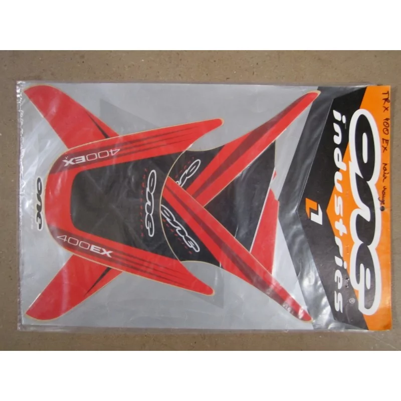 Kit déco ONE Industrie noir et rouge TRX400EX Kit déco ONE Industrie noir et rouge TRX400EX